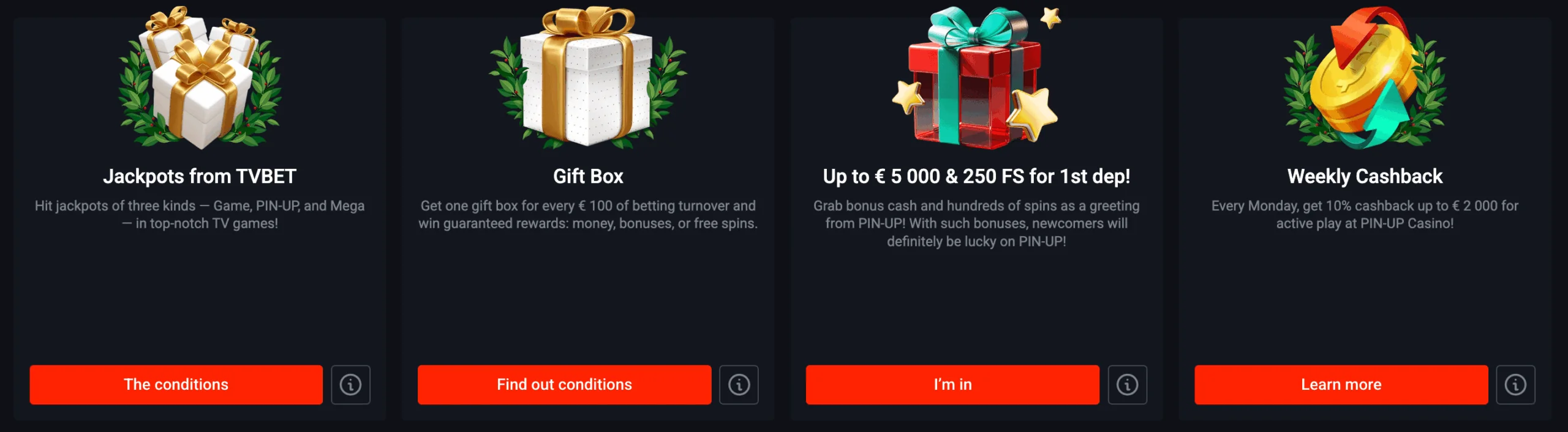 Pin Up Nigeria Bonuses